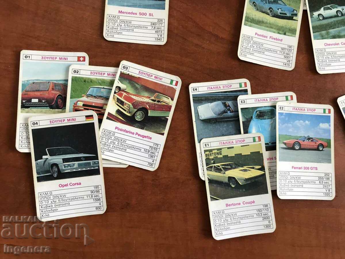 RETRO CAR COLLECTION CARDS TT DATA DECK - 6 RETRO CAR COLLECTION CARDS TT DATA DECK - 6