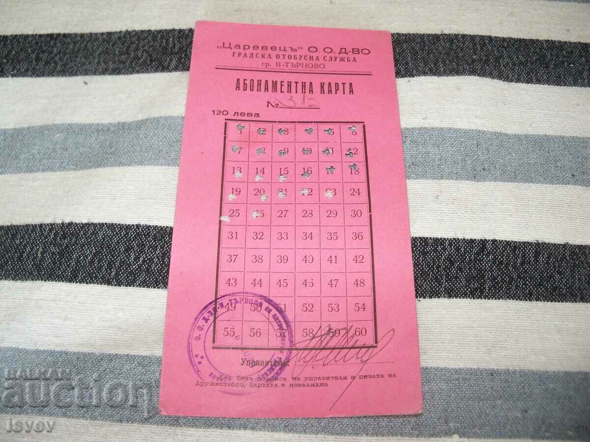 Delivery of Old bus travel card from 1940. Delivery of Old bus travel card from 1940.