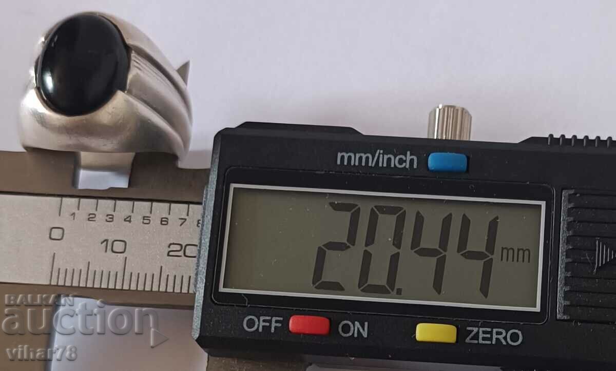 Delivery of MEN'S SOLID SILVER RING WITH ONYX Delivery of MEN'S SOLID SILVER RING WITH ONYX