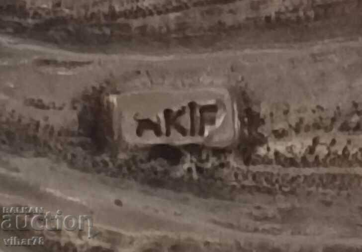 MEN'S SOLID SILVER RING WITH ONYX - 6 MEN'S SOLID SILVER RING WITH ONYX - 6