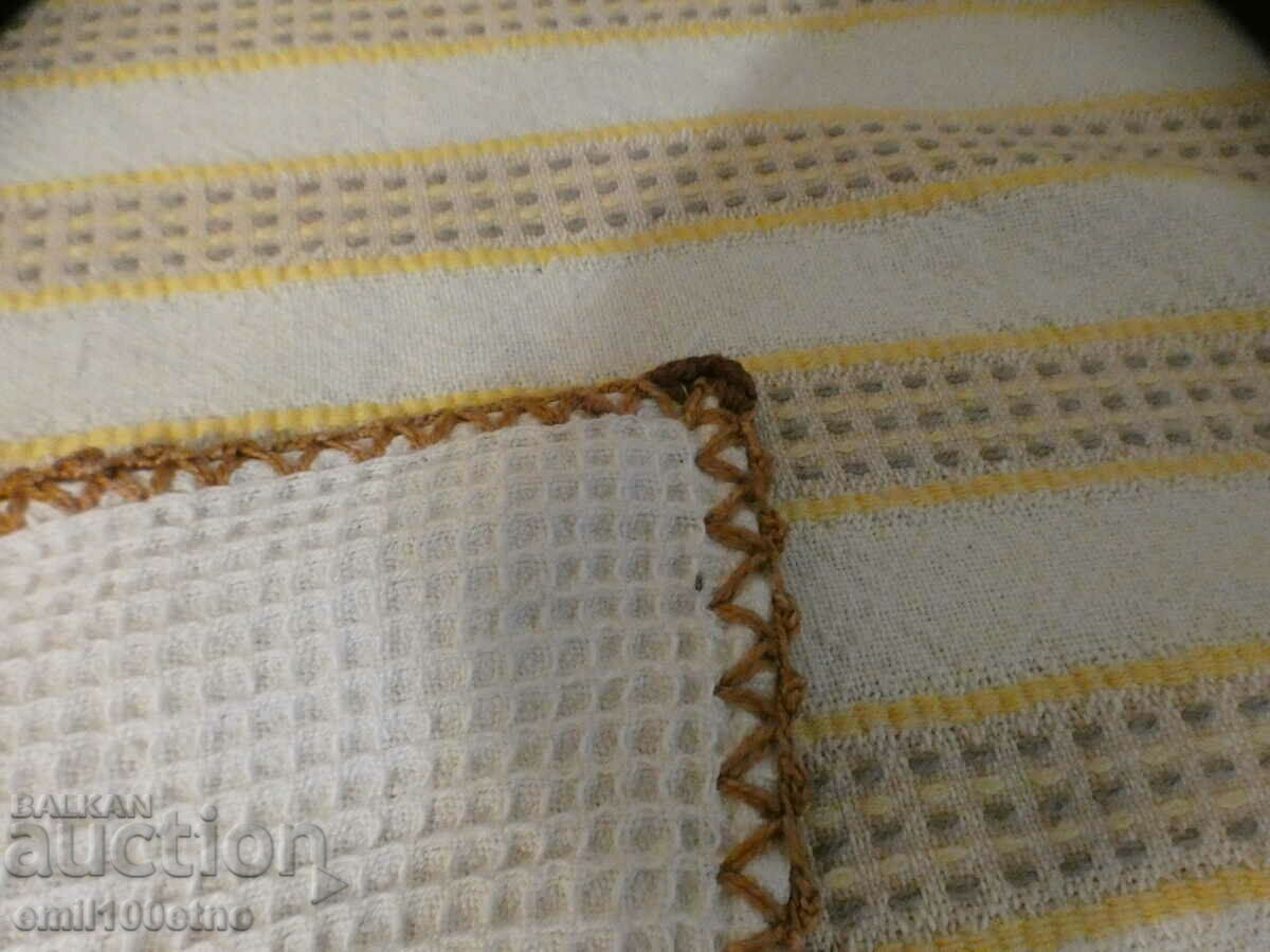 Delivery of Old "Waffle" cloth with embroidered picture Herd of deer Delivery of Old "Waffle" cloth with embroidered picture Herd of deer