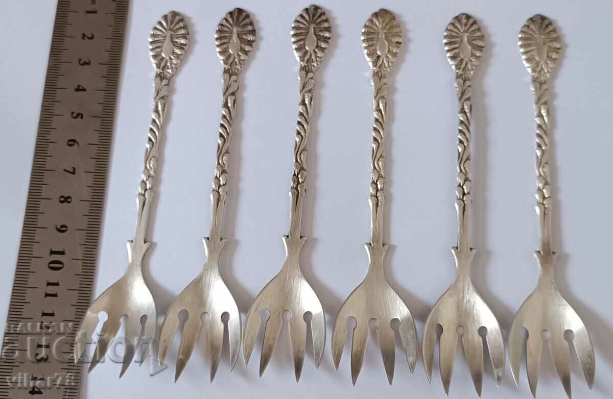 Lot of six vintage 830 silver forks - 5 Lot of six vintage 830 silver forks - 5