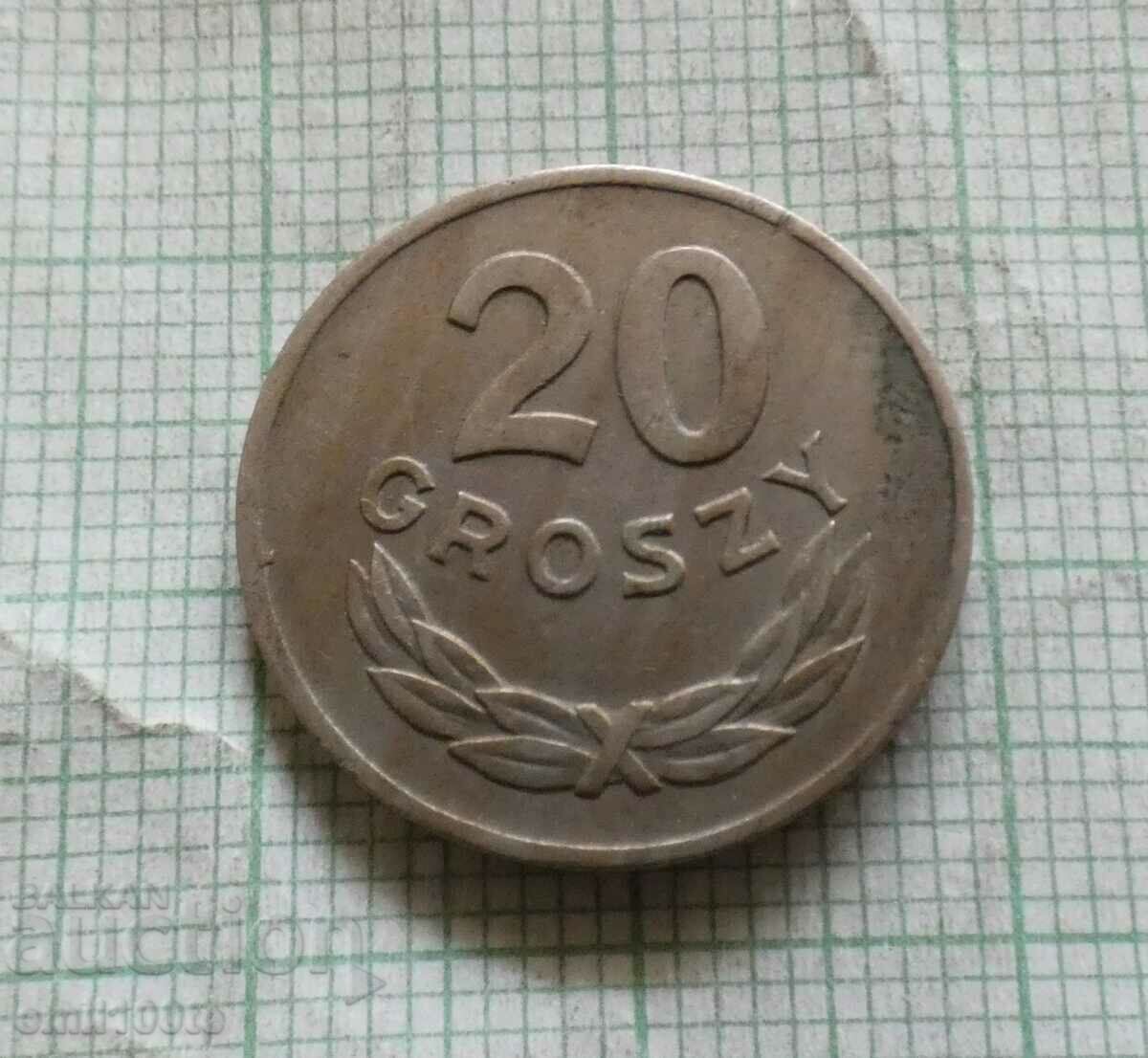 20 groszy 1949. Polonia