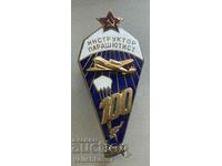 35315 СССР знак Инструктор парашутист 100 скока емайл винт