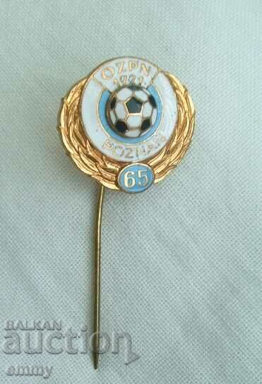 Badge Poland - 65 years District Football Federation of Poznan, 1986