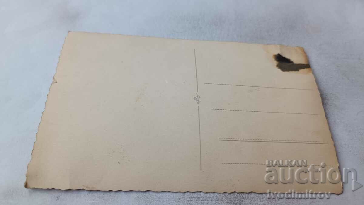 Picture Men and women with a horse-drawn carriage on the meadow with price 2.85 BGN | € 1.46