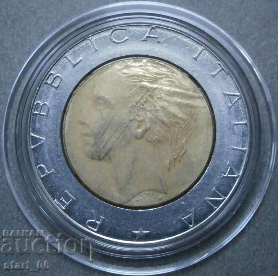 Италия 500 лири 1991