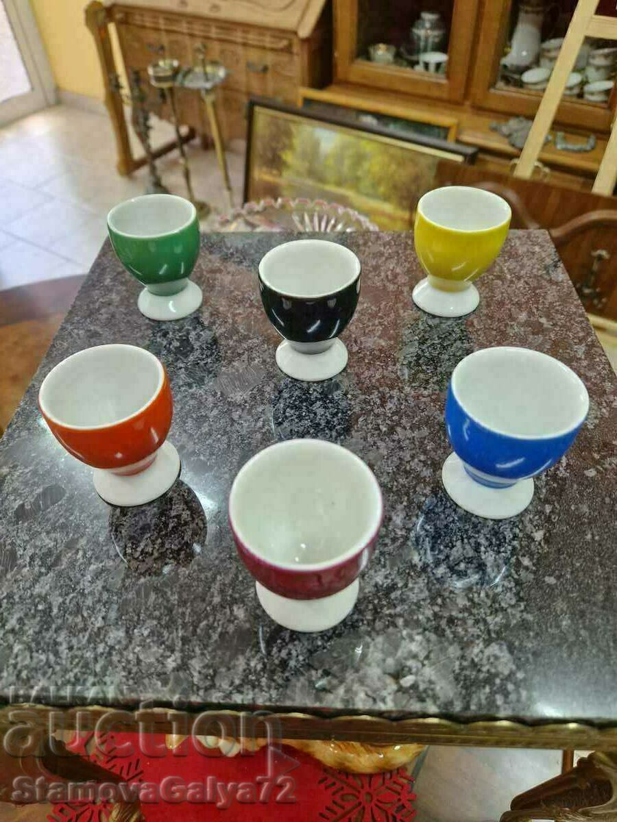 Auction  Antique Polish Egg Stand Set - Chodziez