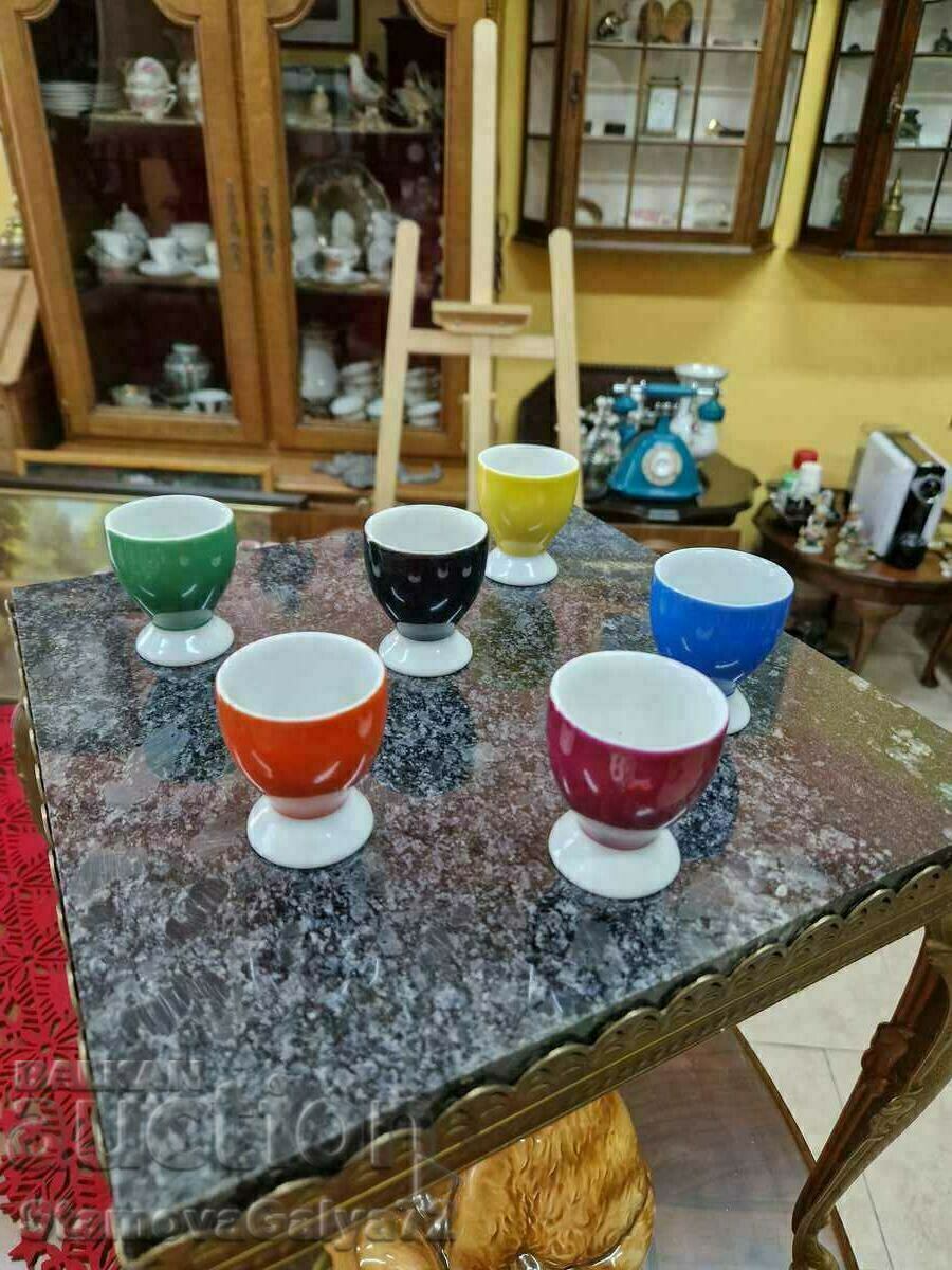 Antique Polish Egg Stand Set - Chodziez - 5