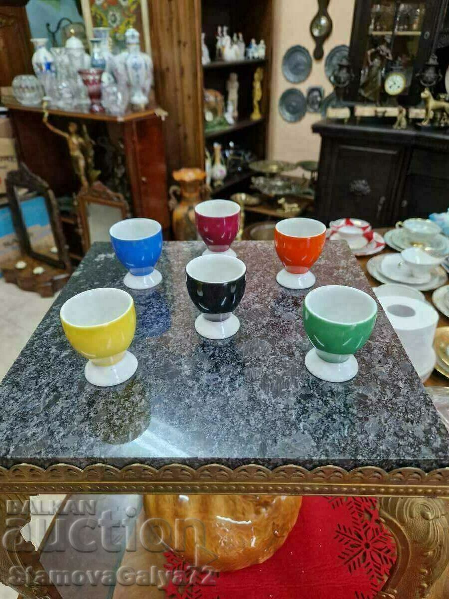 Antique Polish Egg Stand Set - Chodziez - 6