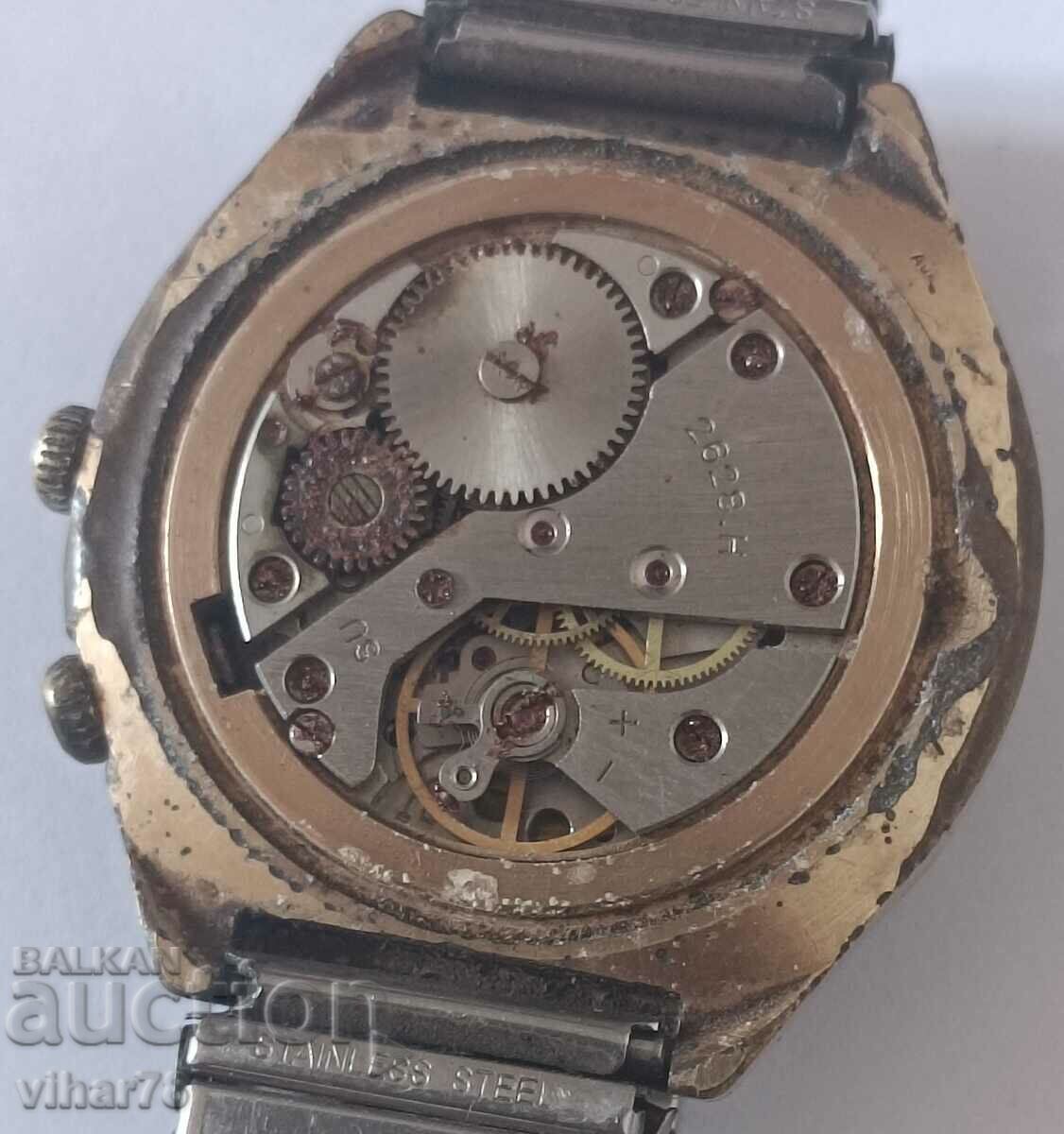 Men's gold-plated rocket watch - not working for repair - 5 Men's gold-plated rocket watch - not working for repair - 5