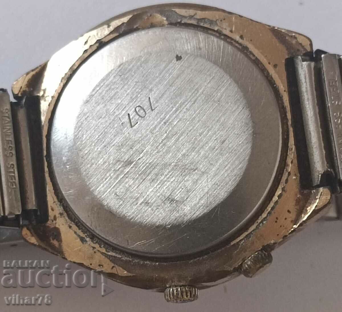 Ceas rachetă pentru bărbați placat cu aur - nu funcționează pentru reparație - 7 Ceas rachetă pentru bărbați placat cu aur - nu funcționează pentru reparație - 7