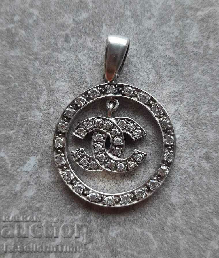 925 silver medallion with the Chanel logo