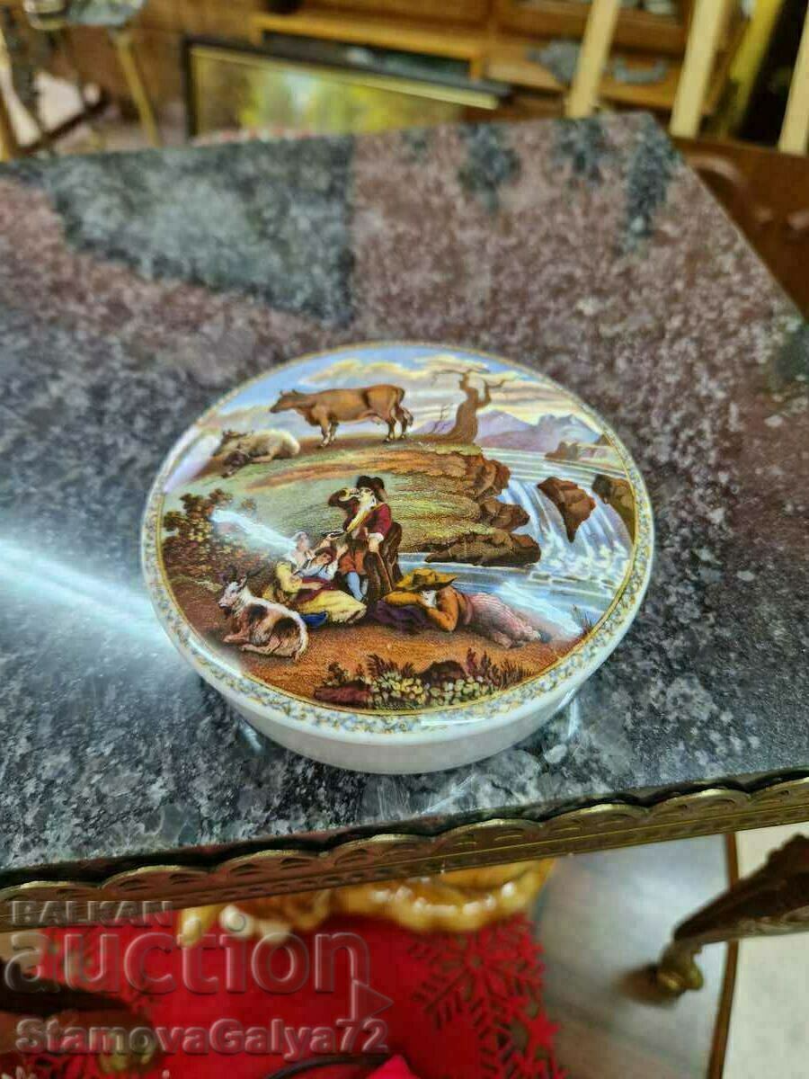 Antique English COALPORT Porcelain Box Antique English COALPORT Porcelain Box