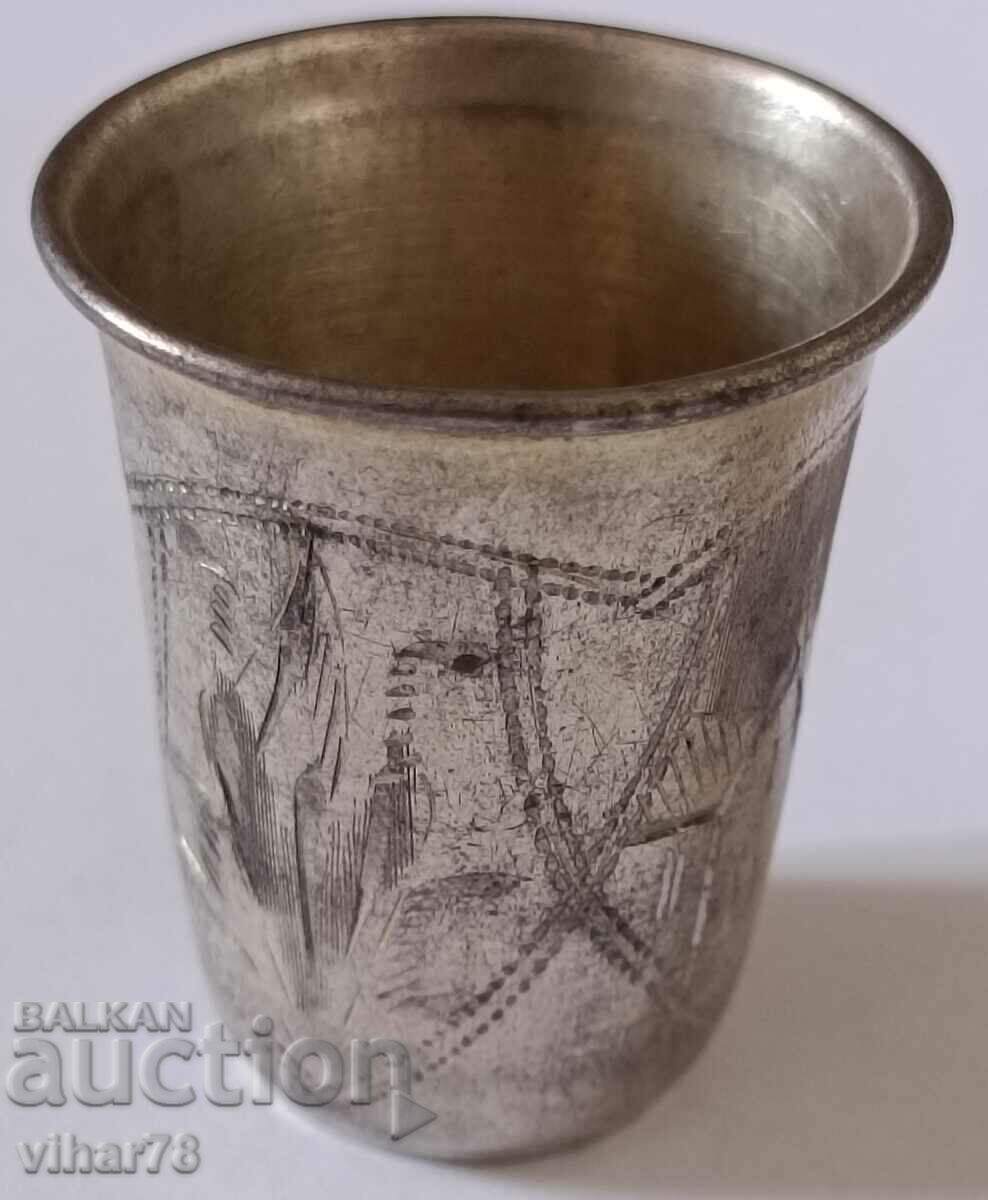 Auction Old Silver vodka glass with stamp 84 Auction Old Silver vodka glass with stamp 84