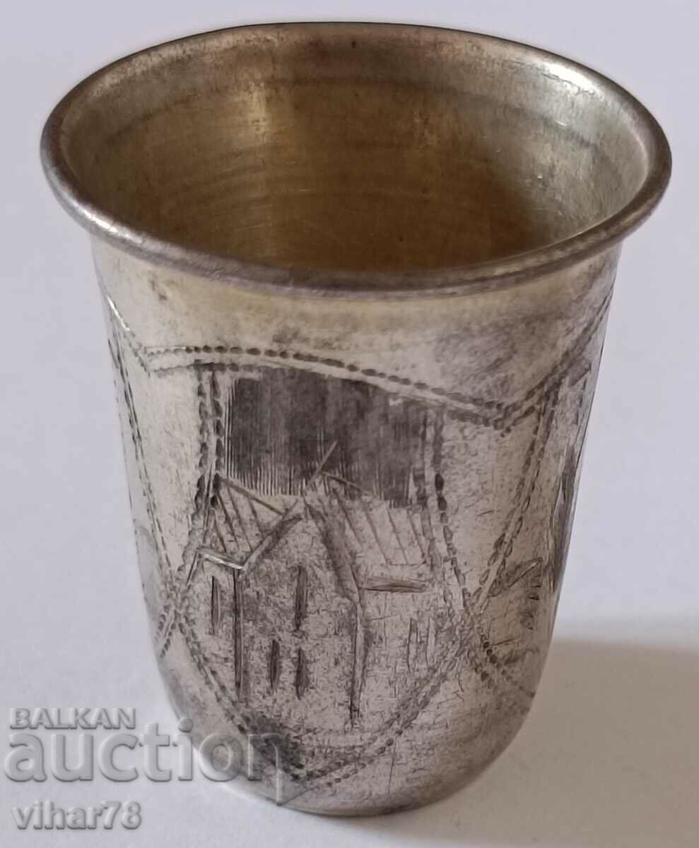 Old Silver vodka glass with stamp 84 - 5 Old Silver vodka glass with stamp 84 - 5