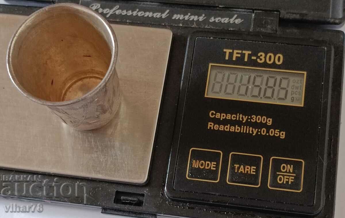 Old Silver vodka glass with stamp 84 - 7 Old Silver vodka glass with stamp 84 - 7