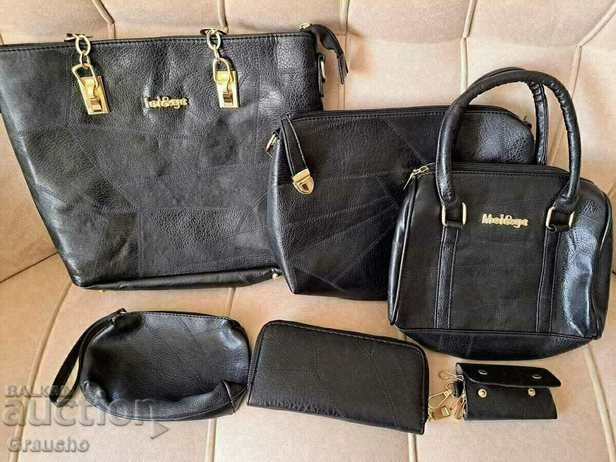 Set genți de mână din 6 piese din piele ecologică cu preț € 15.34 | 30.00 BGN
