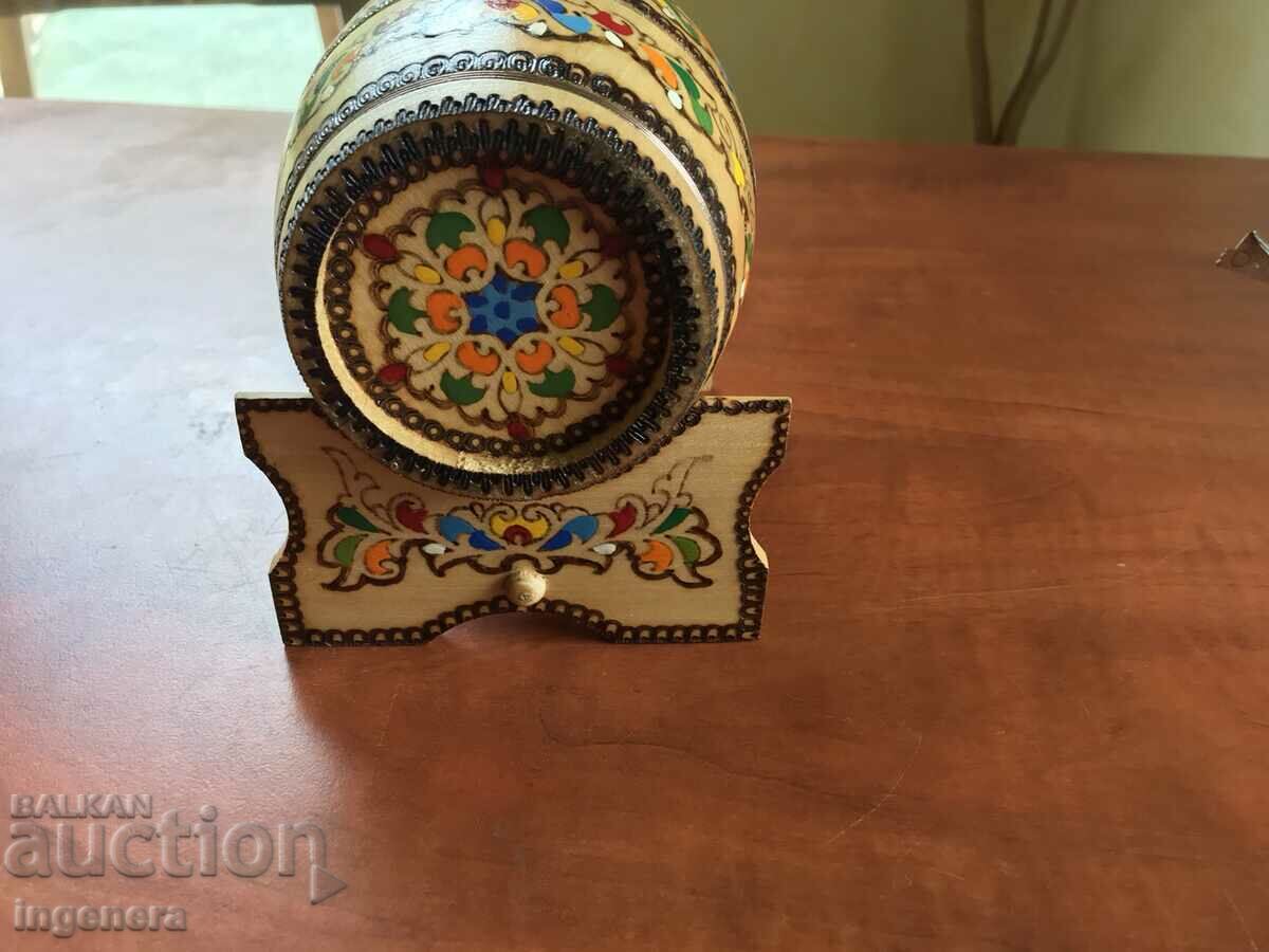 Auction BARREL KEG WOOD CARVING STAND PYROGRAPH DRAWING NEW Auction BARREL KEG WOOD CARVING STAND PYROGRAPH DRAWING NEW