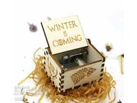 Wooden music box with music from Game of Thrones