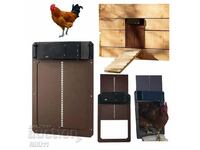 Automatic chicken coop door with sensor, hen door