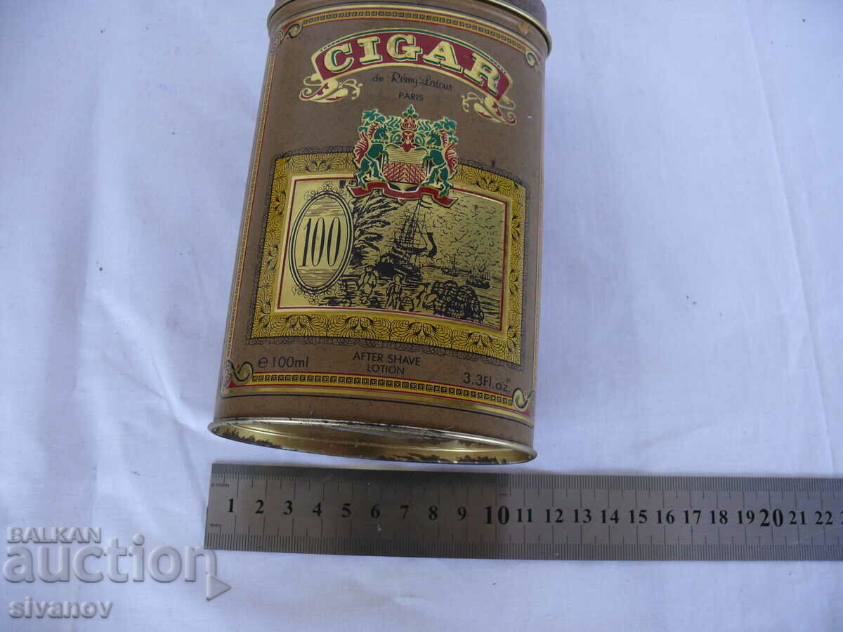 Old metal Cigar de Remy Latour Paris #1424 box - 7
