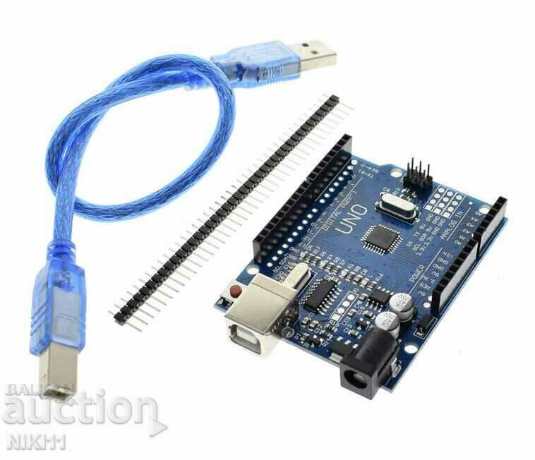 Arduino Uno with cable, Arduino UNO R3 MEGA328P CH340G