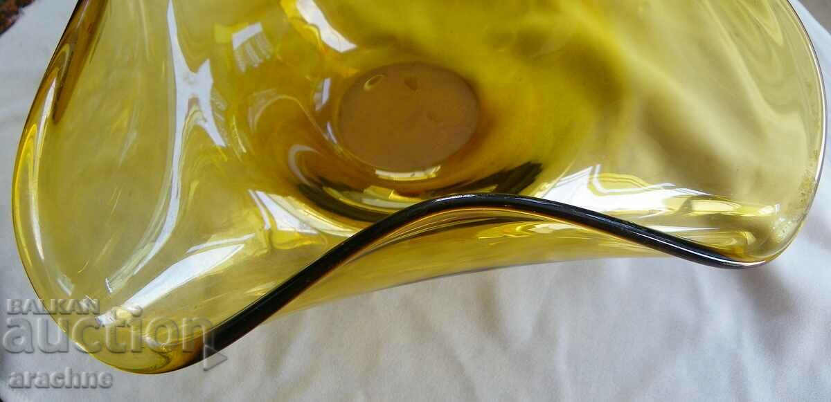 Παράδοση Γυάλινο πορτοκαλί φρουτιέρα Παράδοση Γυάλινο πορτοκαλί φρουτιέρα