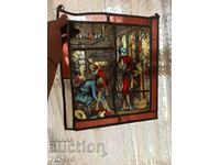 PICTURA VECHIA DE VITRALII, POZA PE STICLA,