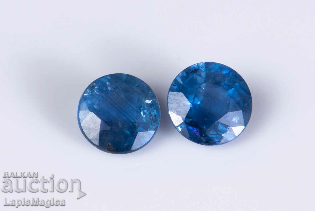 Pair of Blue Sapphire 0.97ct 4.5mm Heated Round Cut #14