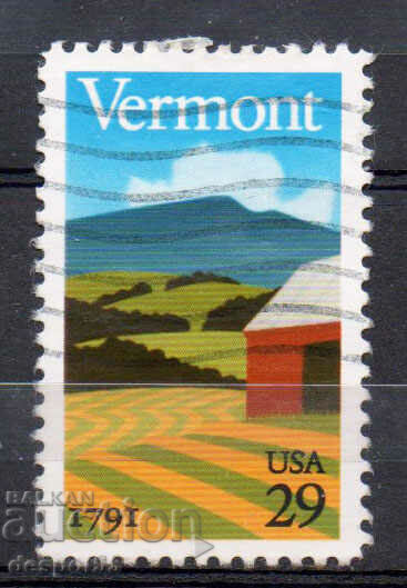 1991. USA. Vermont's Bicentennial of Statehood.