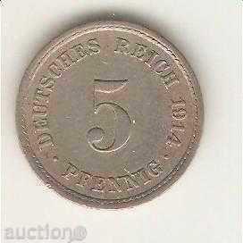 Germania 5 Pfennig 1914 A