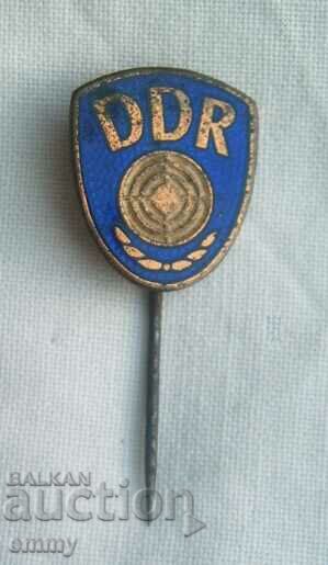 DDR Badge - Sports Shooting Federation, GDR, Germany