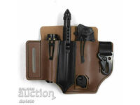 Tactical leather bag belt holster and many tools k