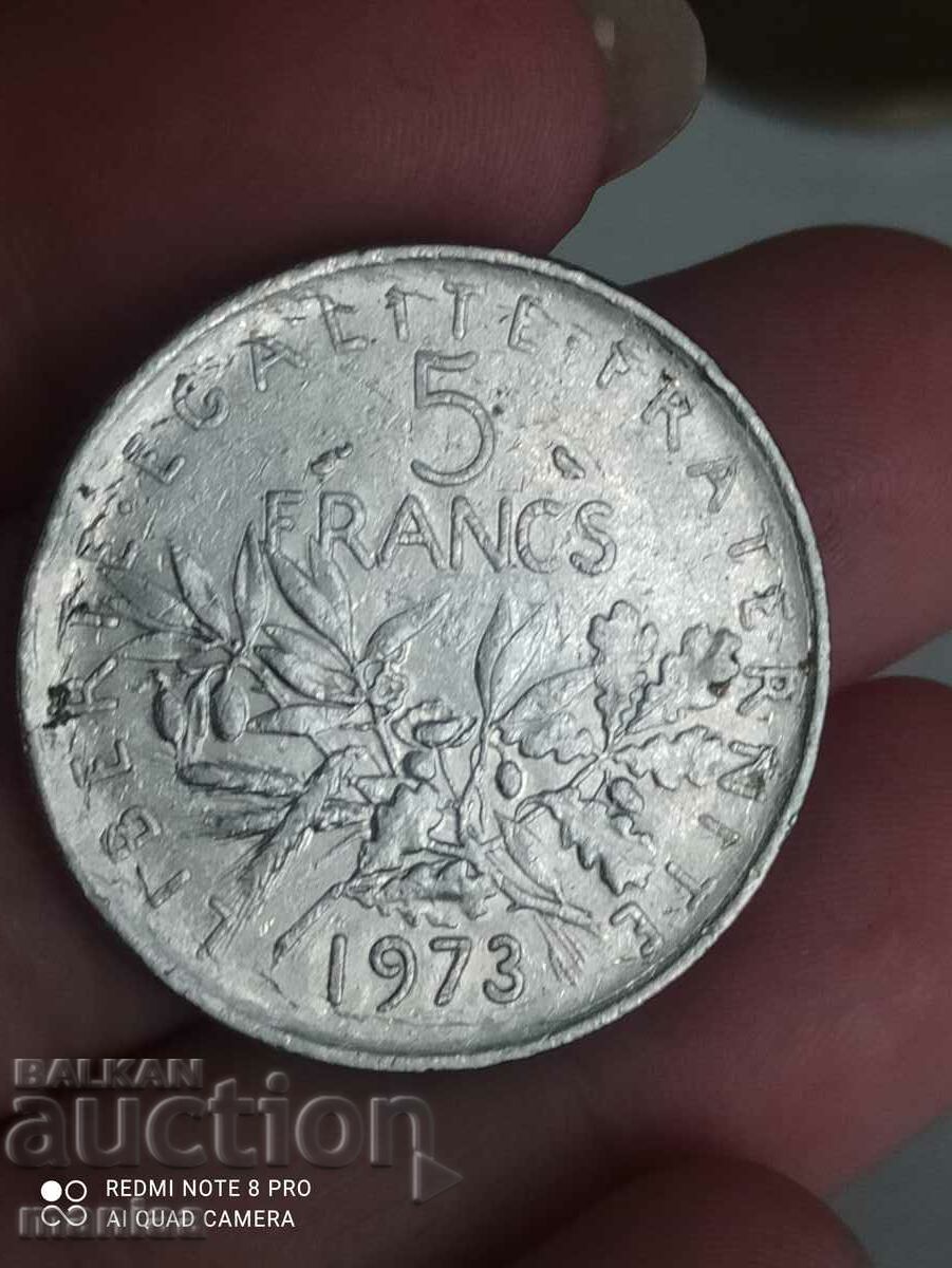 Auction 5 francs 1973 Auction 5 francs 1973