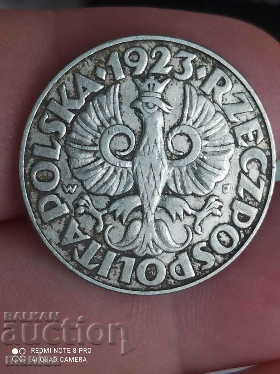 Auction 50 pennies 1923 Poland Auction 50 pennies 1923 Poland