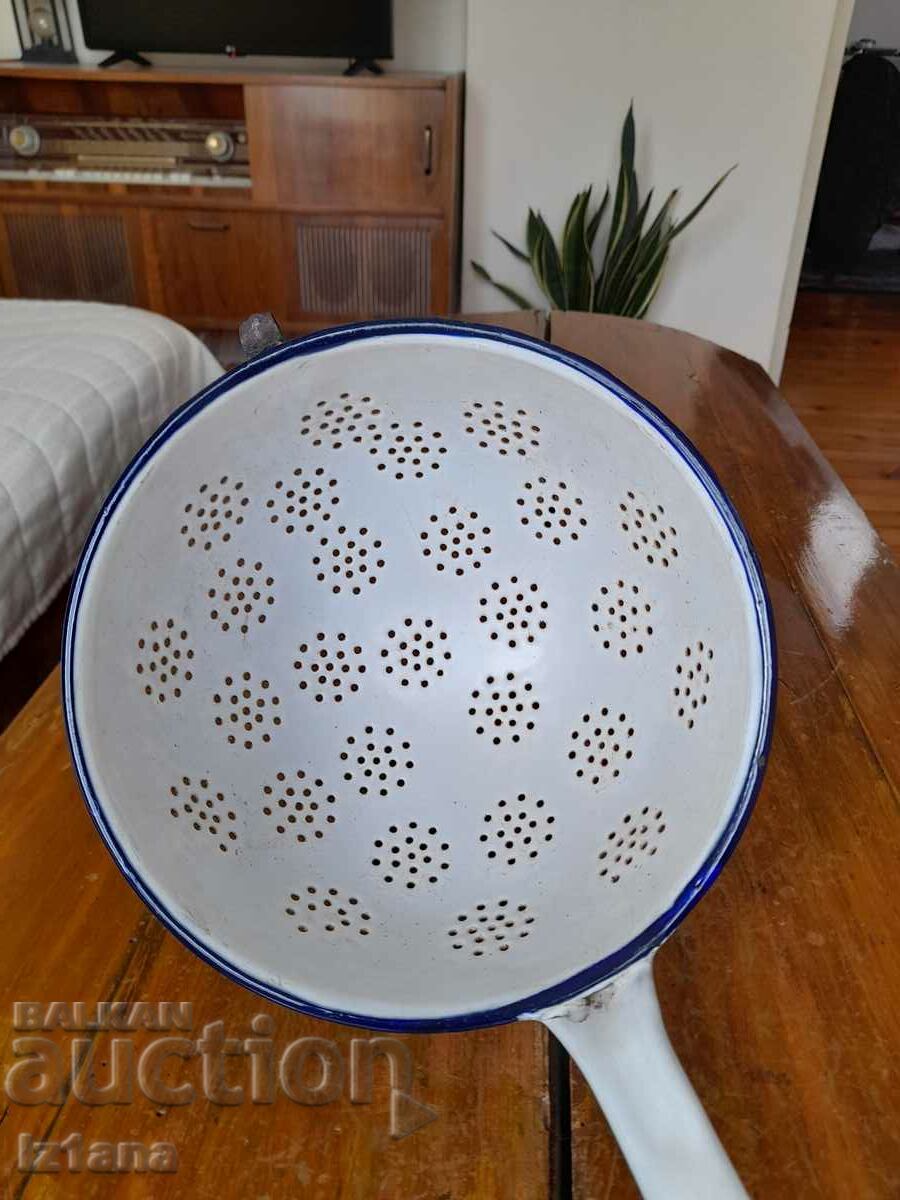 Old enamel colander, colander with price 30.00 BGN | € 15.34