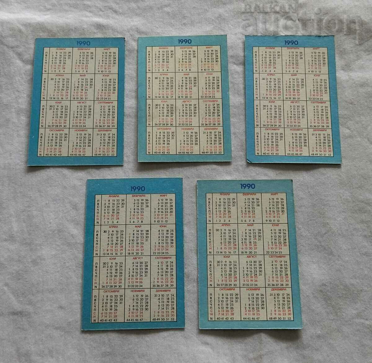 SPORTS LOTTO 1990 CALENDAR LOT 5 NUMBERS with price 4.00 BGN | € 2.05 SPORTS LOTTO 1990 CALENDAR LOT 5 NUMBERS with price 4.00 BGN | € 2.05