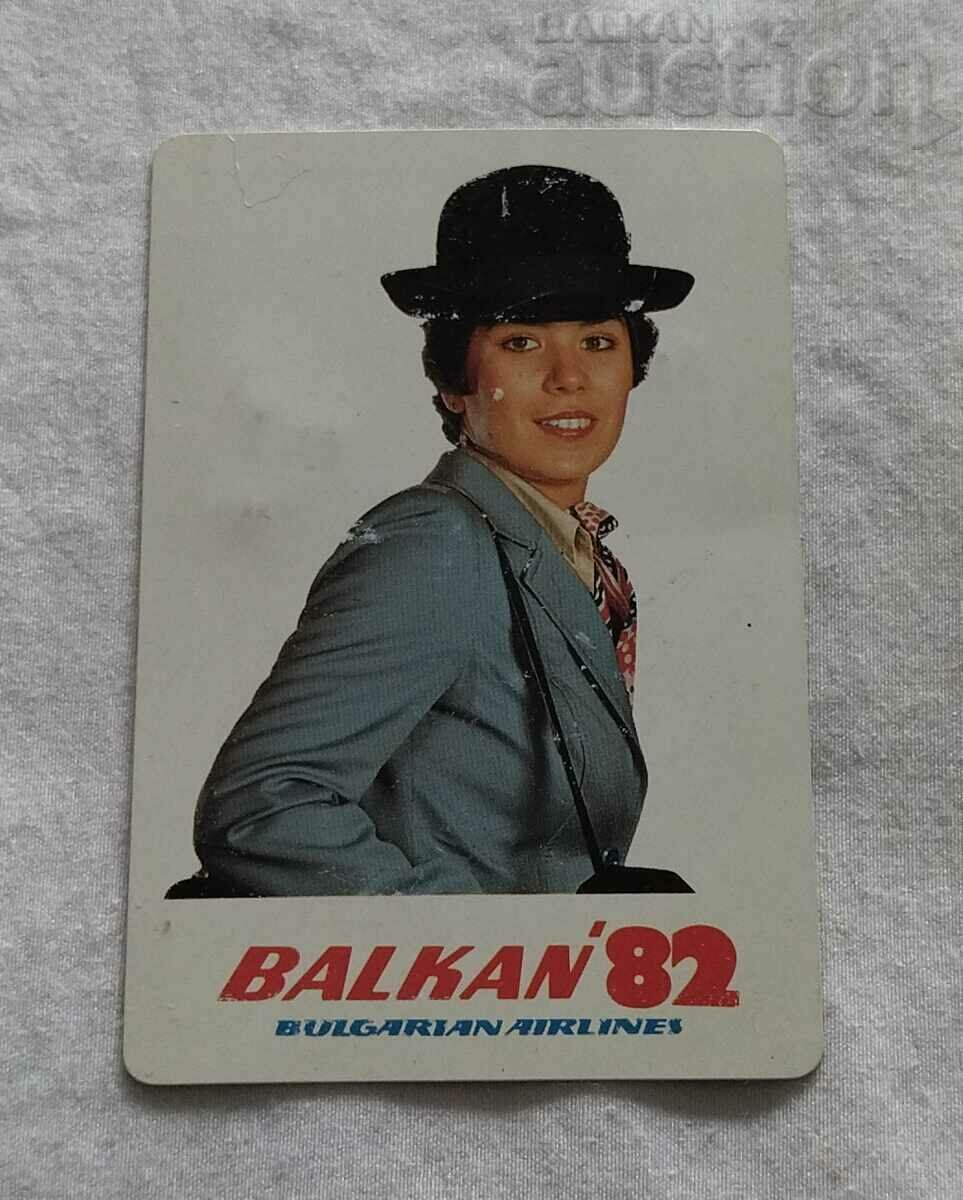 BGA "BALKAN" STEWARDESS CALENDAR 1982