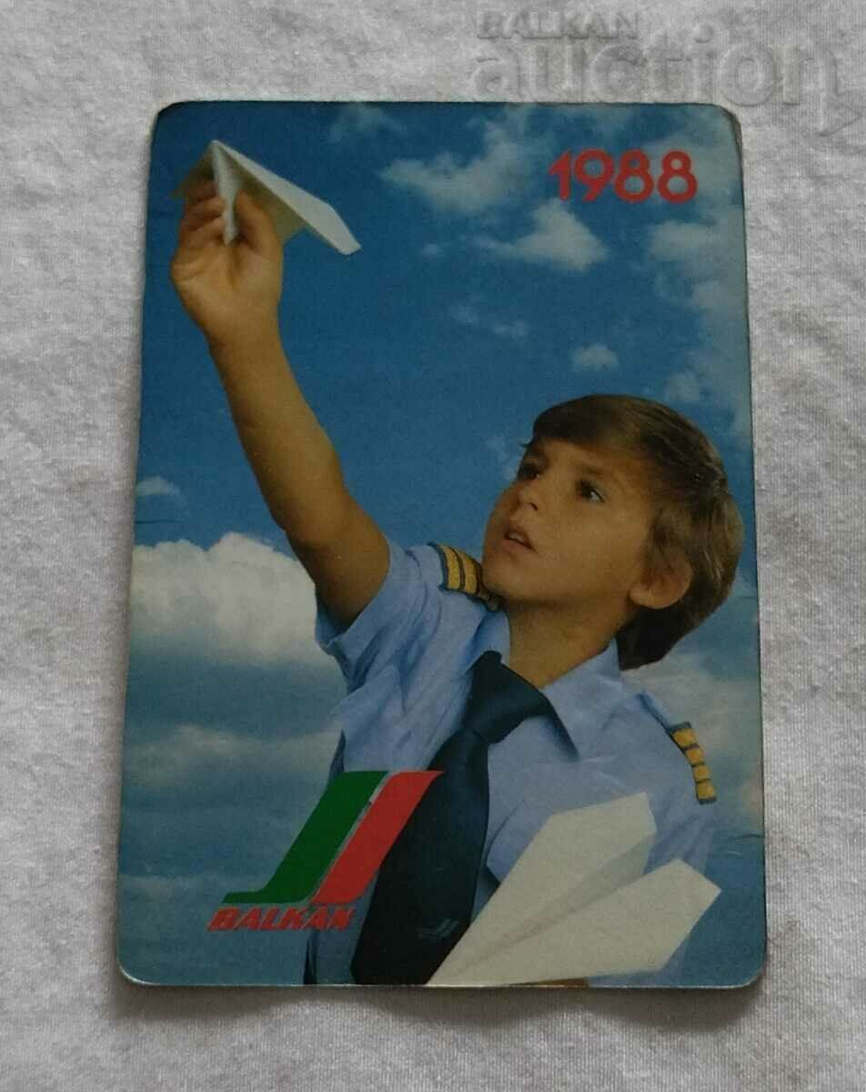 БГА "БАЛКАН"  КАЛЕНДАРЧЕ 1988 г. /