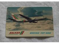 BGA "BALKAN" BOEING 737-500 CALENDAR 1991