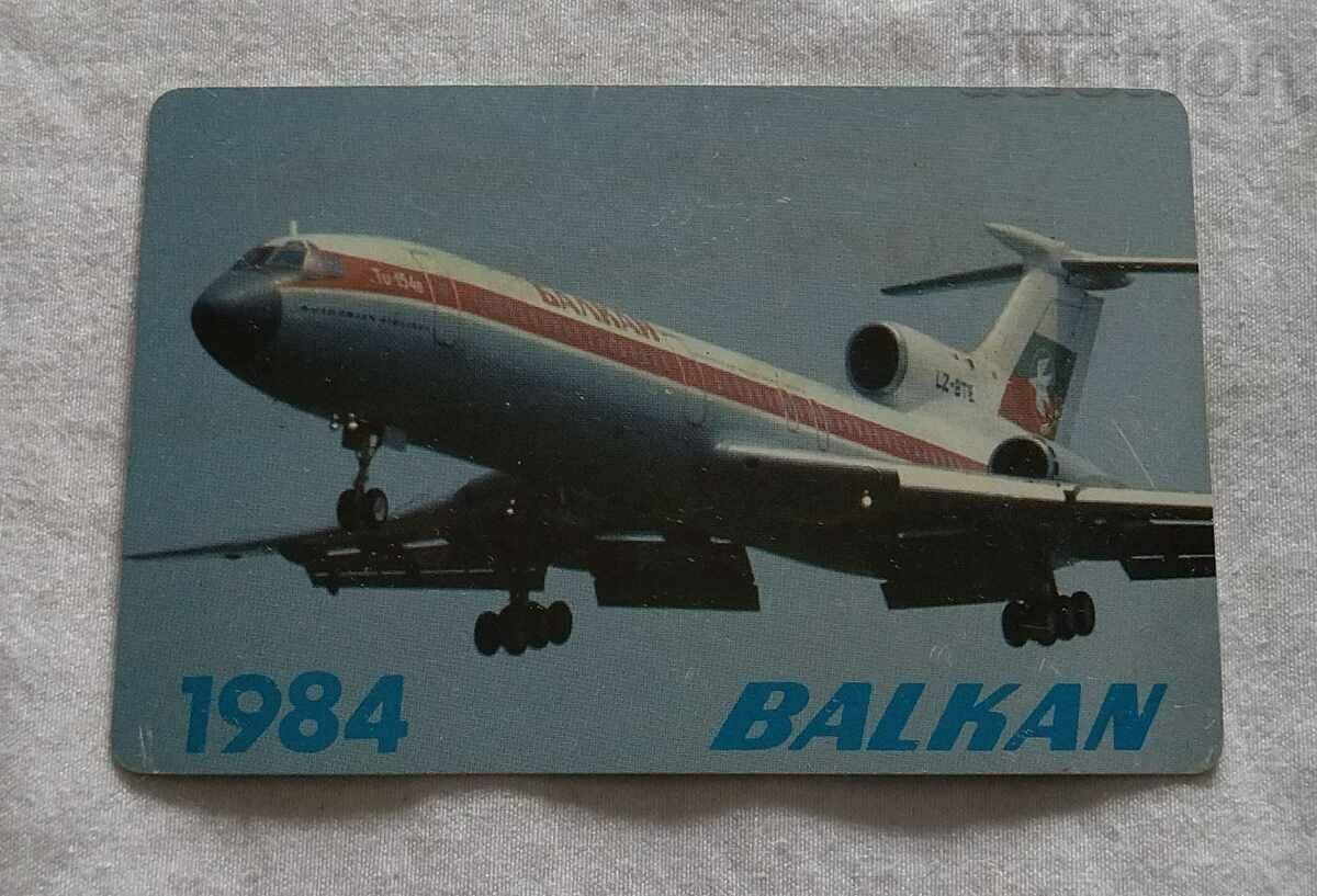 BGA "BALKAN" TU-154 CALENDAR 1984