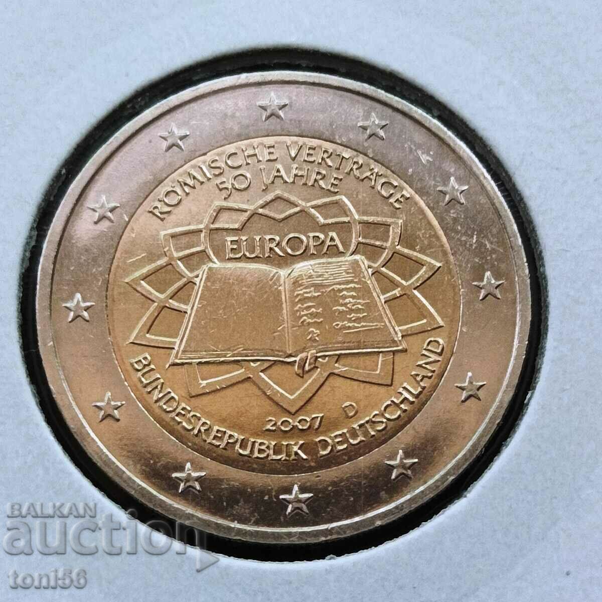 Germania 2 euro 2007 D - 50 de ani Tratatul de la Roma