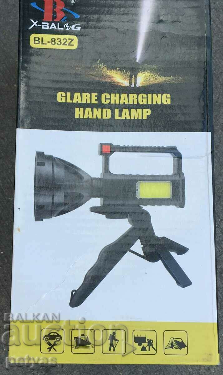 Ισχυρός επαναφορτιζόμενος προβολέας με τρίποδο BL-832Z - 10W - 6 Ισχυρός επαναφορτιζόμενος προβολέας με τρίποδο BL-832Z - 10W - 6