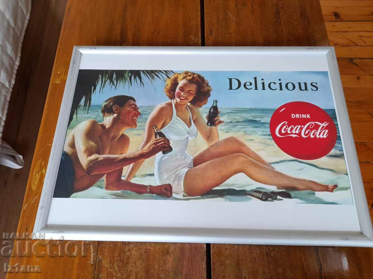 Old Coca Cola advertising picture, Coca Cola with price 50.00 BGN | € 25.56 Old Coca Cola advertising picture, Coca Cola with price 50.00 BGN | € 25.56