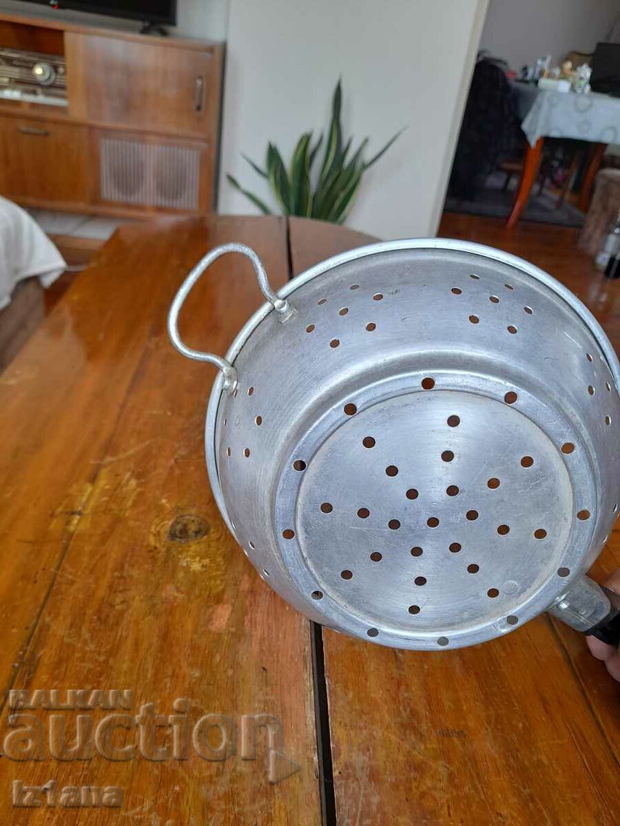Old aluminum strainer, colander - 5 Old aluminum strainer, colander - 5