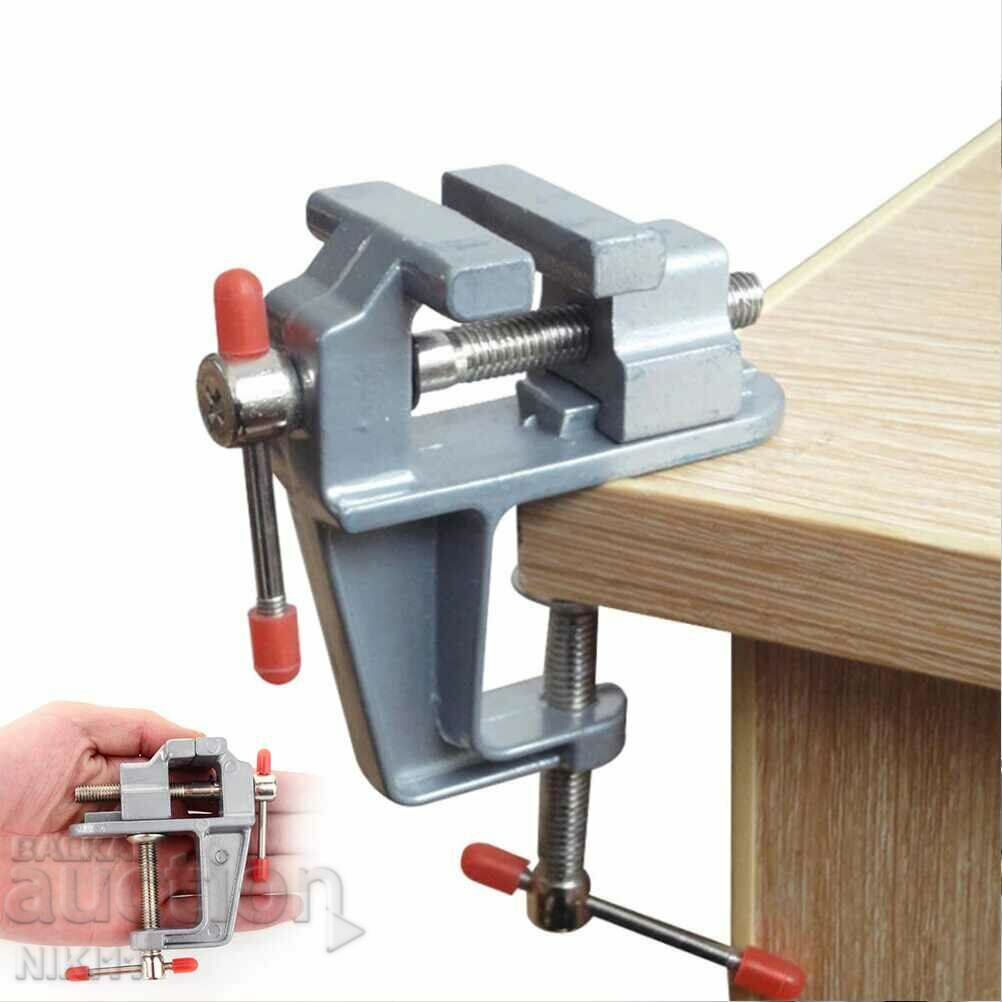 Watchmaker's vise, small aluminum jeweler's vise