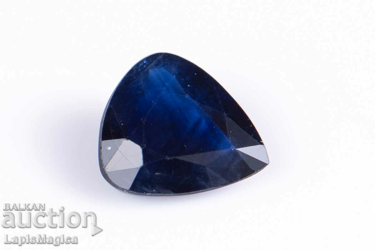 Blue sapphire 0.87ct heated from Thailand drop cut