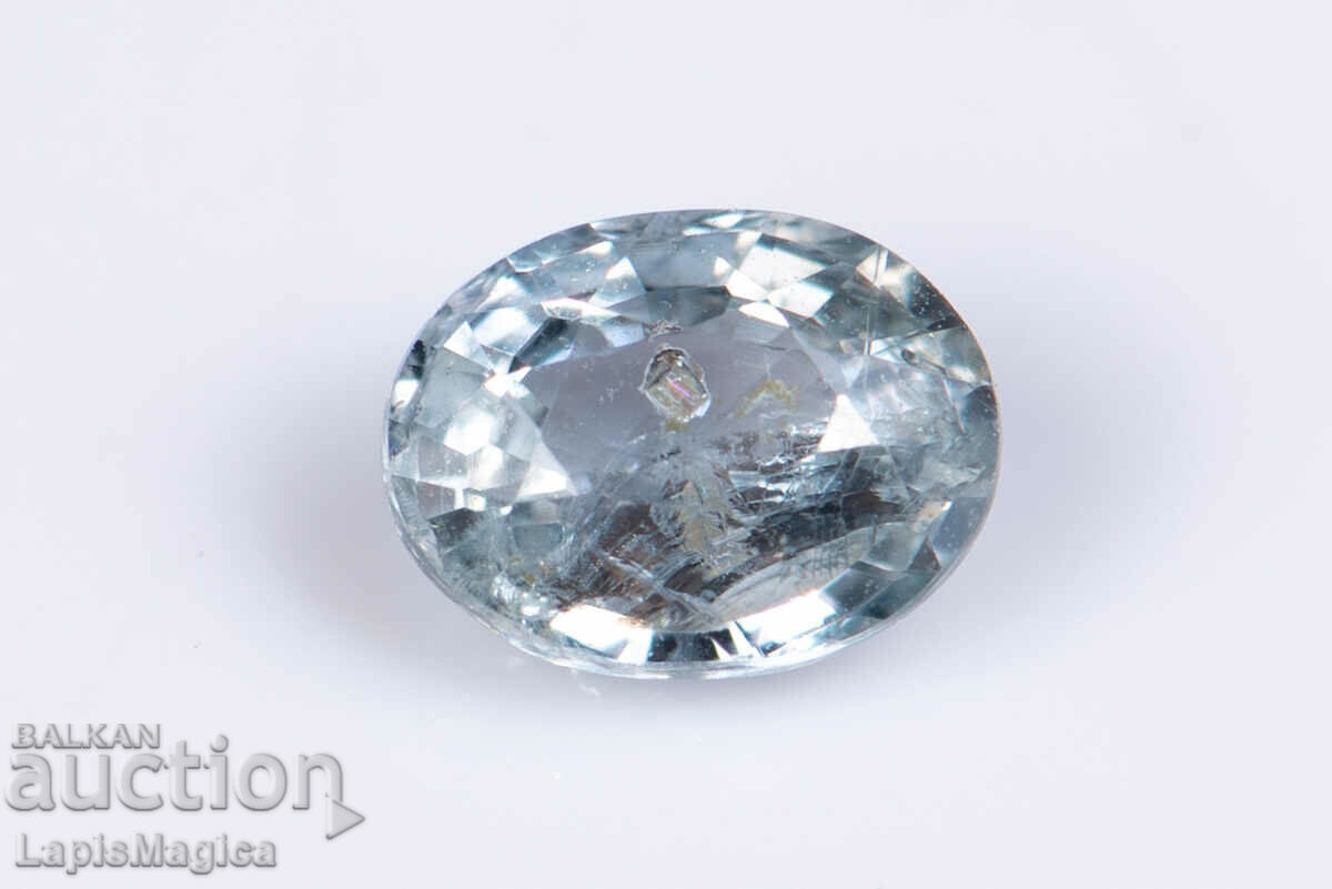 Pale Blue Sapphire 1.02ct Untreated Oval Cut