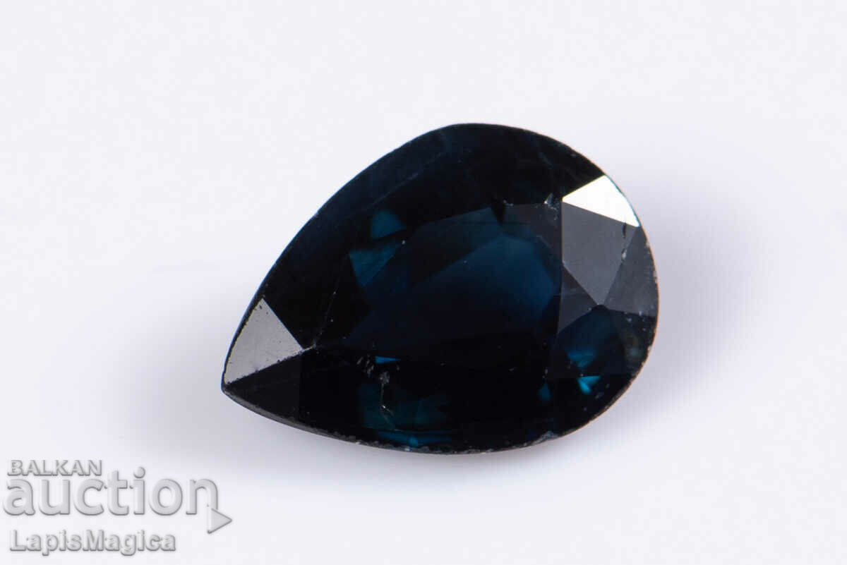 Blue sapphire 0.98ct heated from Thailand teardrop cut